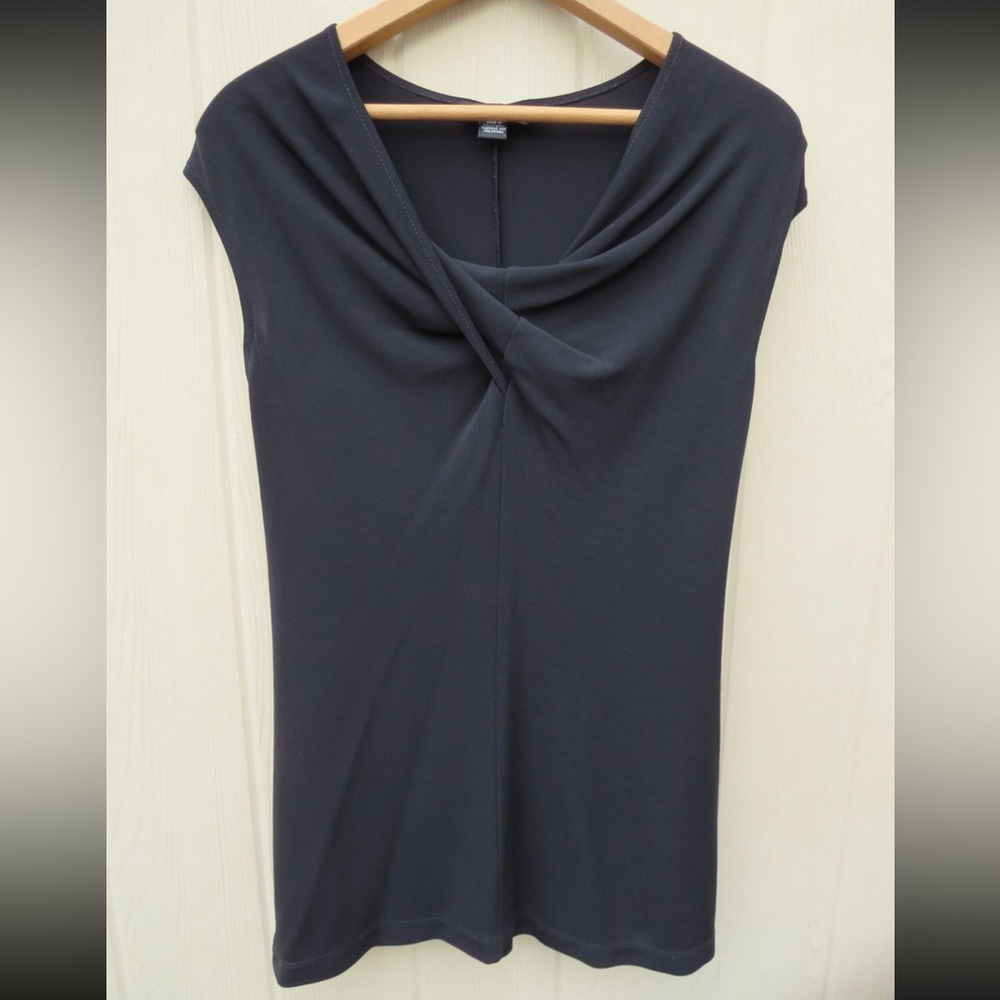 DKNY Black Draped Women's Blouse